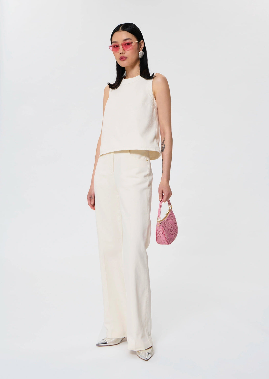 Tokono white denim top Tara Jarmon