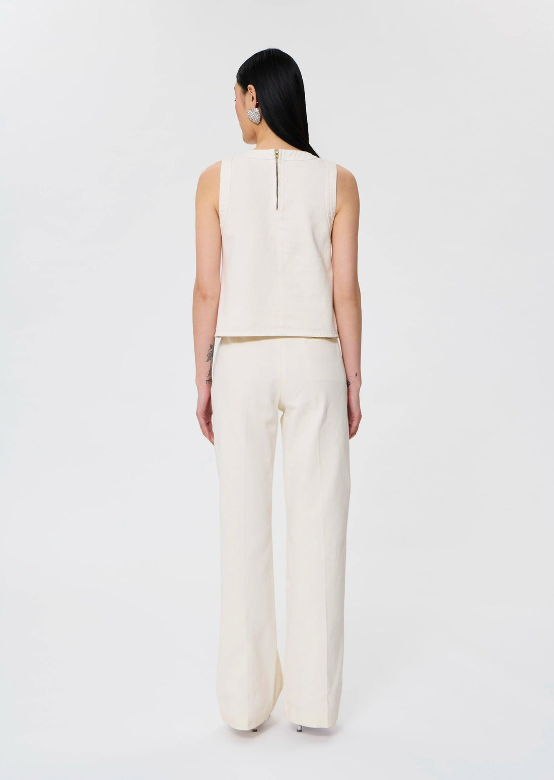 Tokono white denim top Tara Jarmon