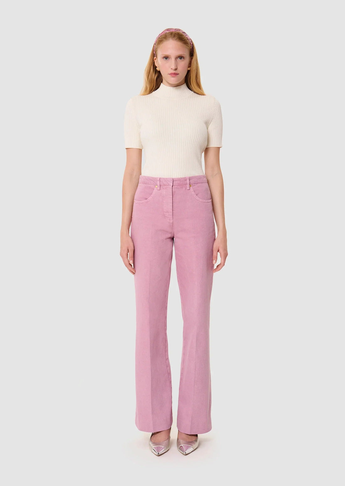 Jerome pink denim jean Tara Jarmon