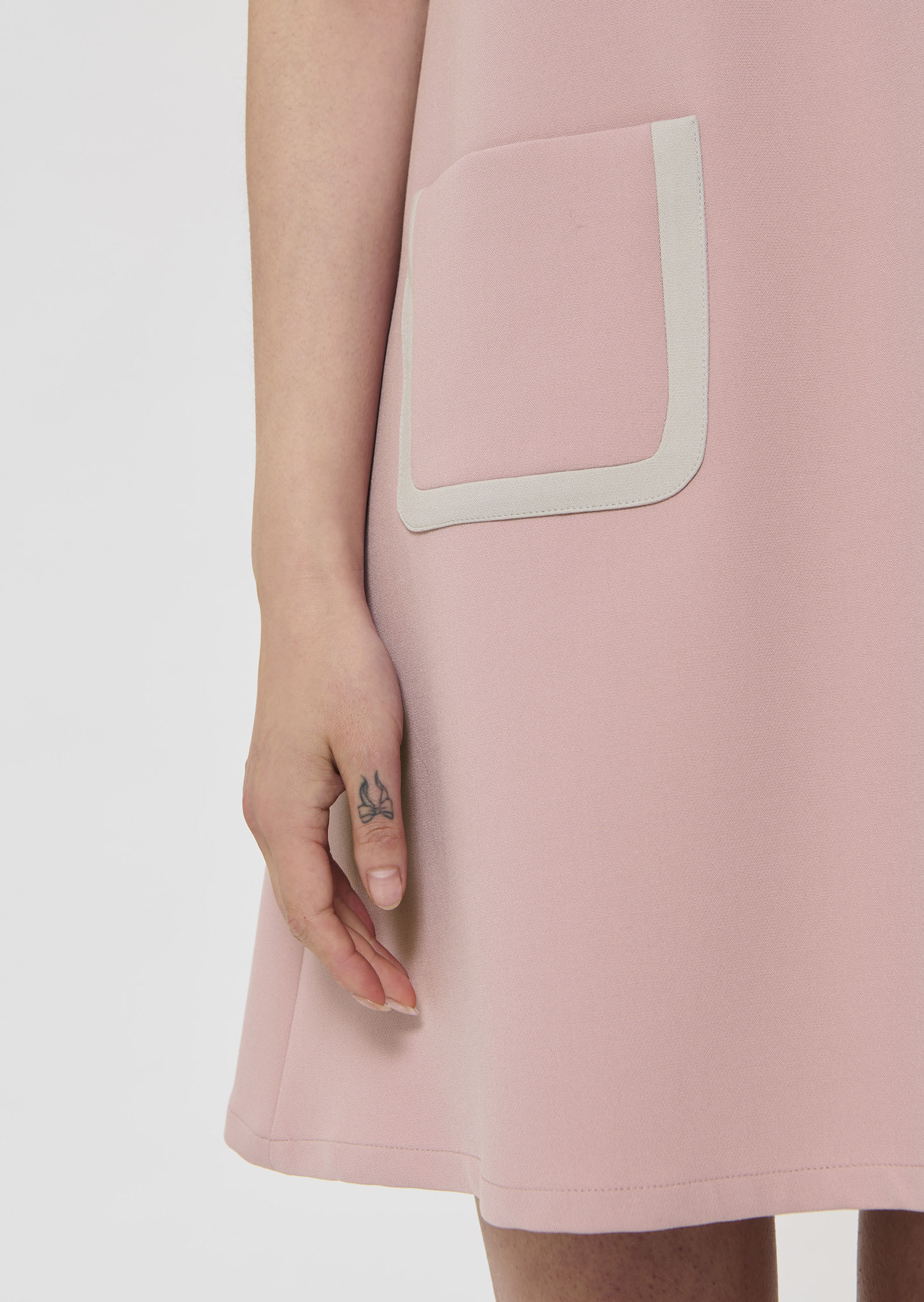 Rubina pink double canvas dress Tara Jarmon