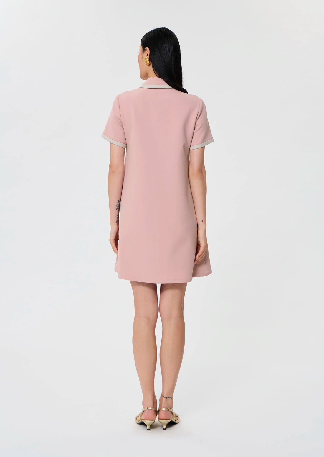 Rubina pink double canvas dress