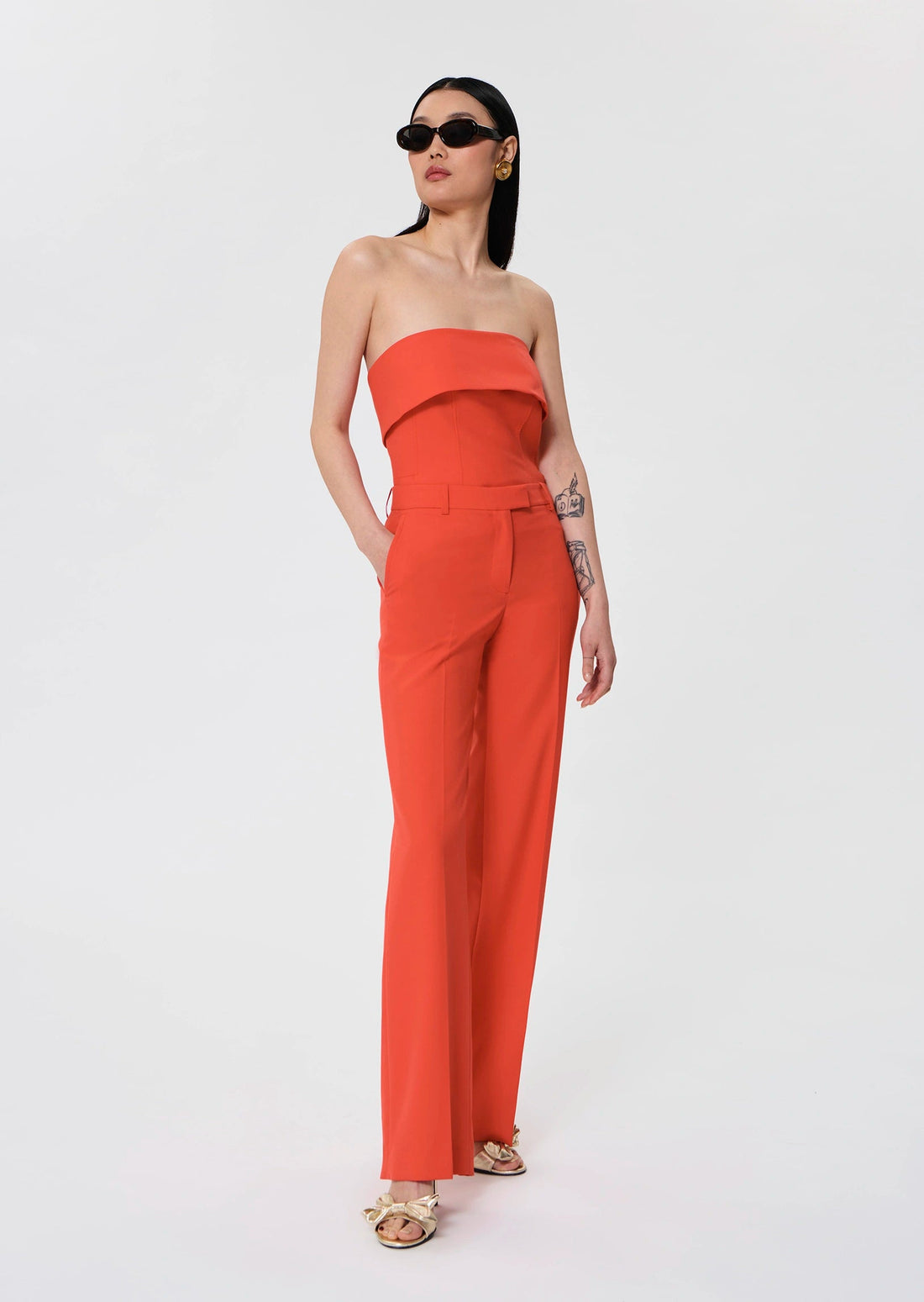 Poupee red tailored wool pants Tara Jarmon