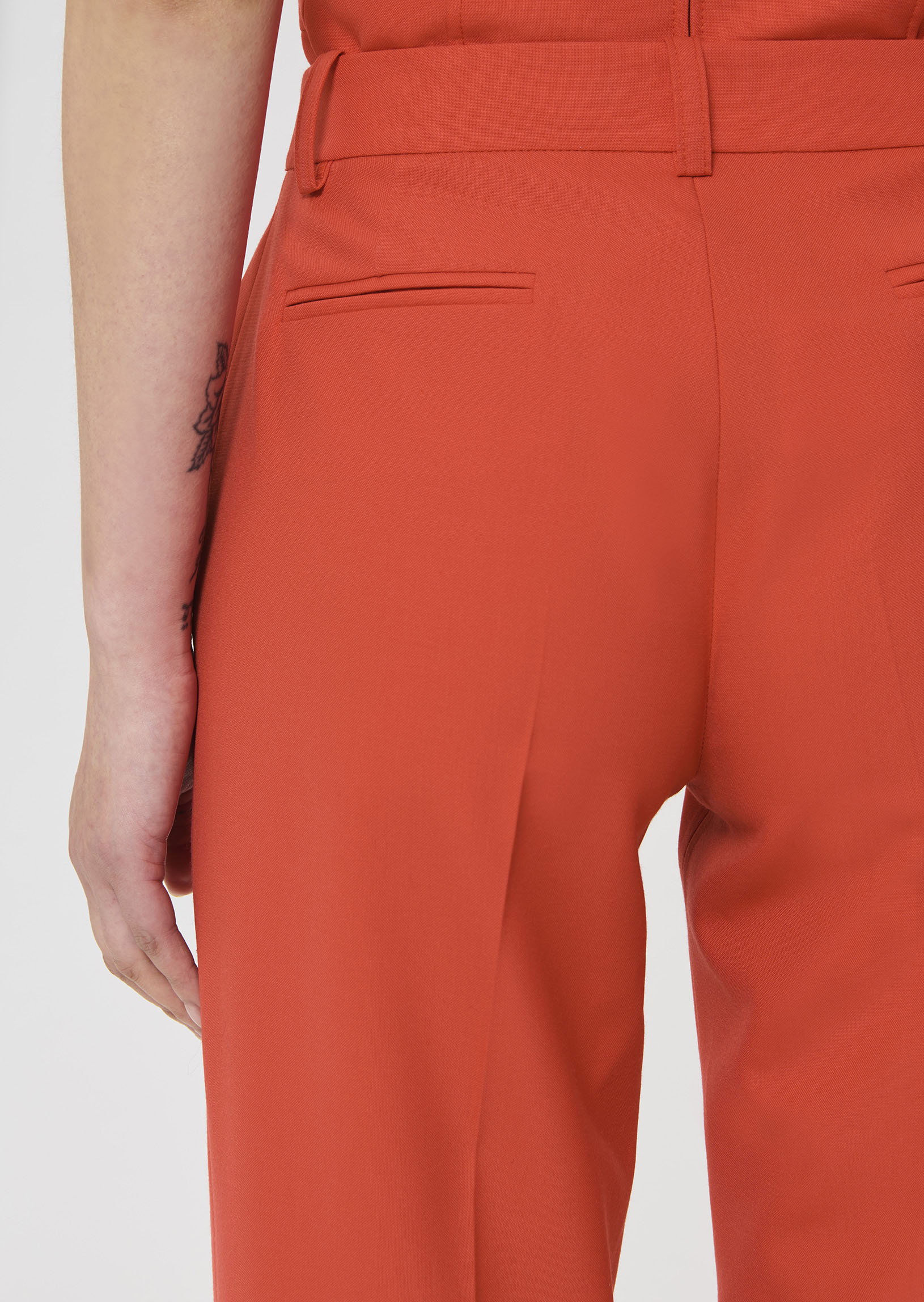 Poupee red tailored wool pants Tara Jarmon