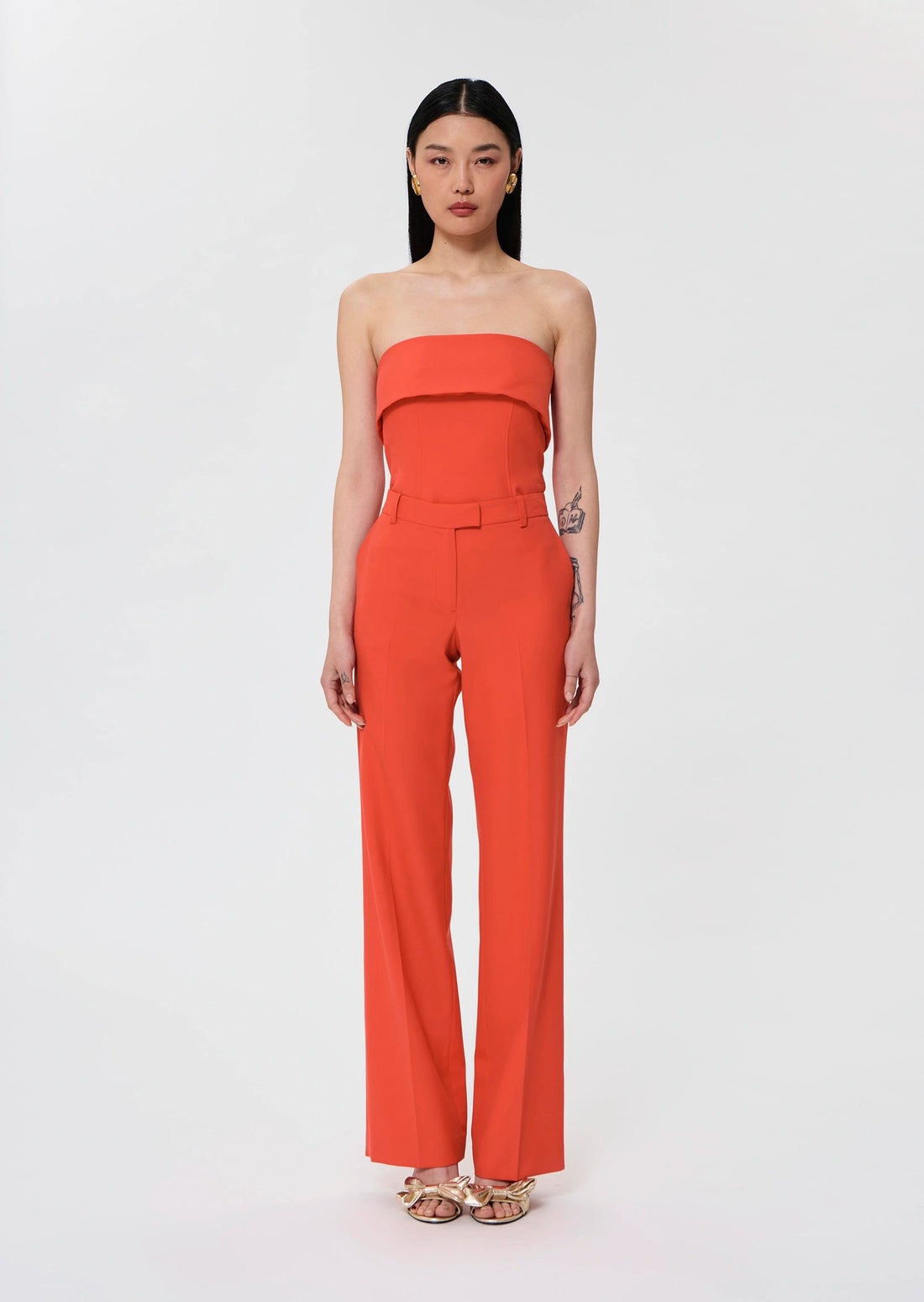 Poupee red tailored wool pants Tara Jarmon