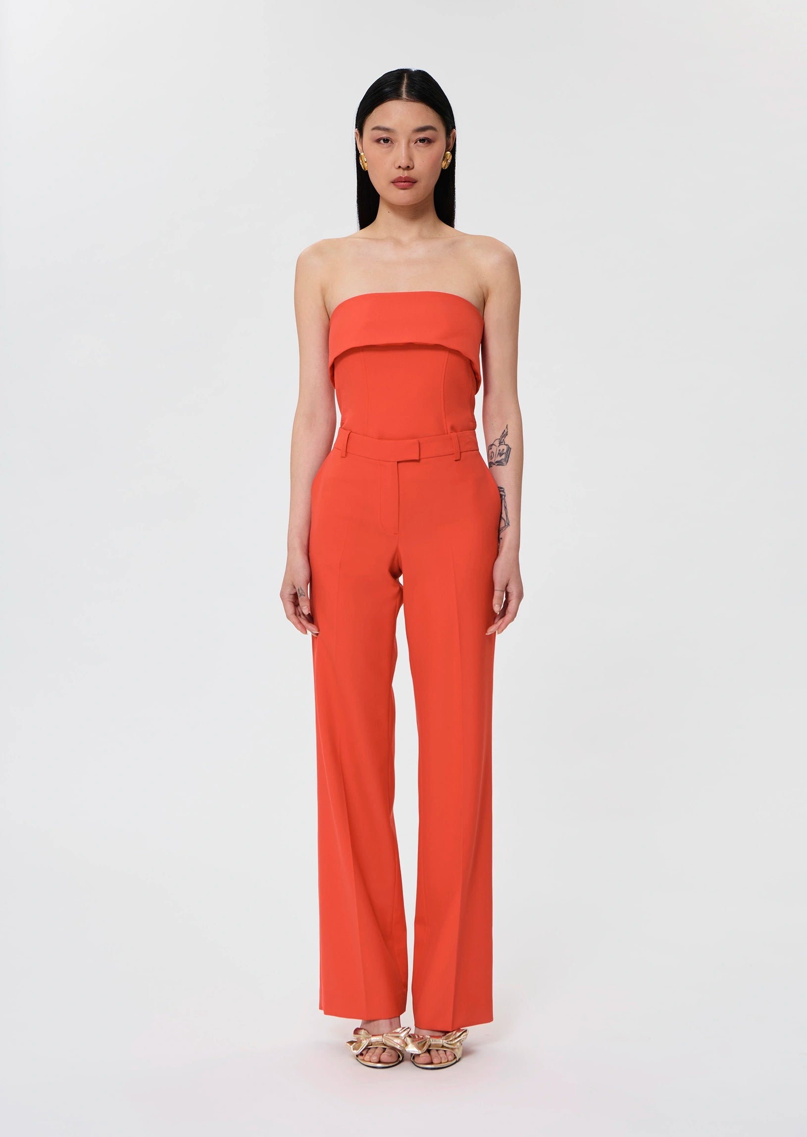 Poupee red tailored wool pants Tara Jarmon