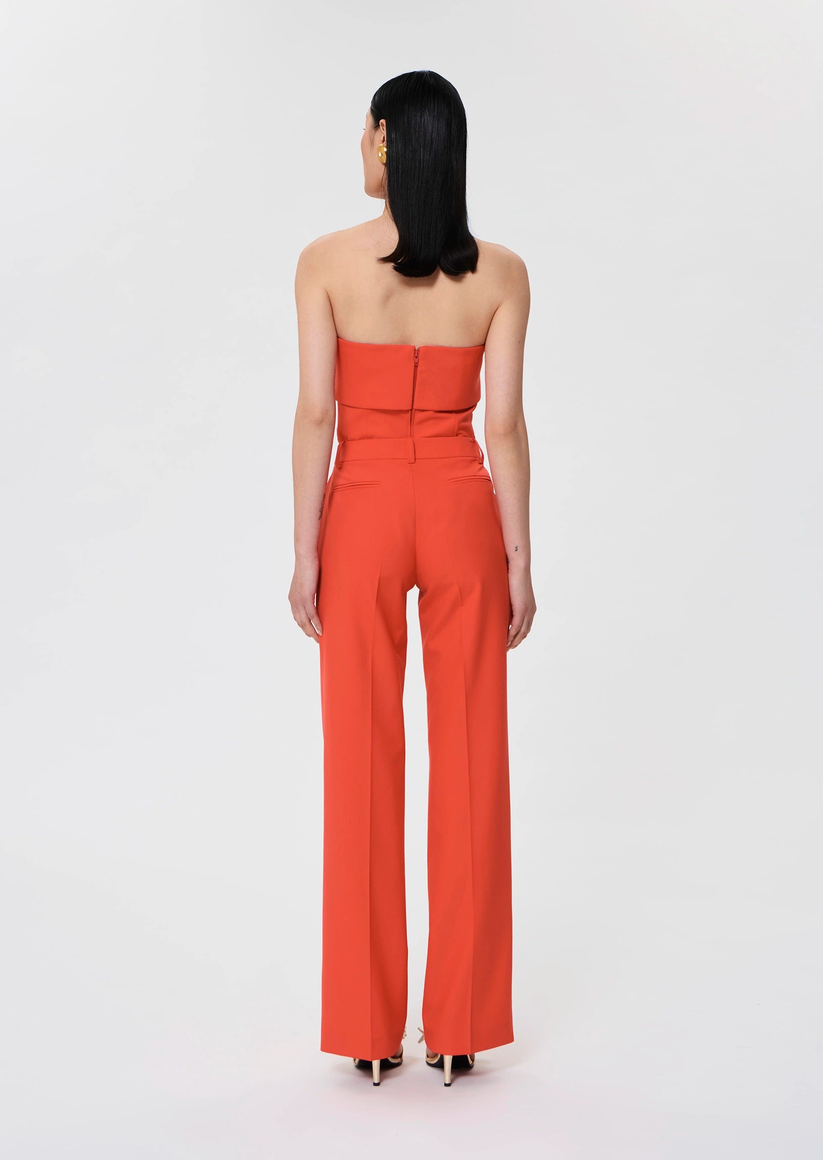 Poupee red tailored wool pants Tara Jarmon