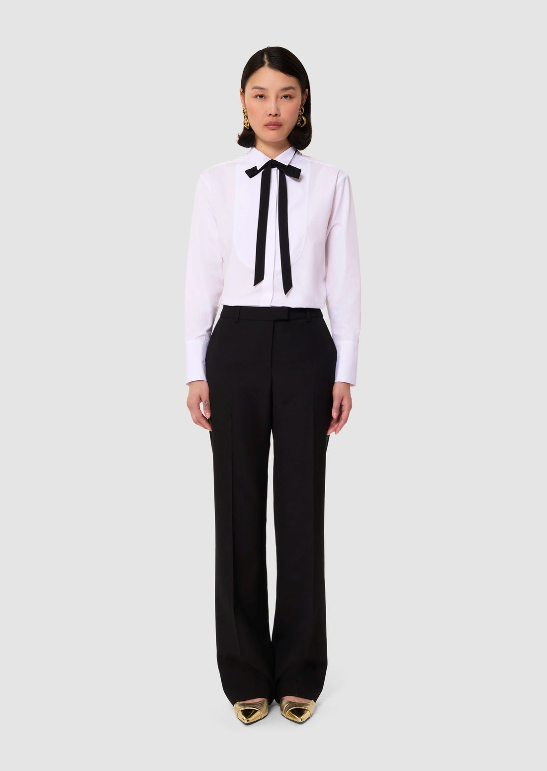 Poupette black tailored canvas pants Tara Jarmon