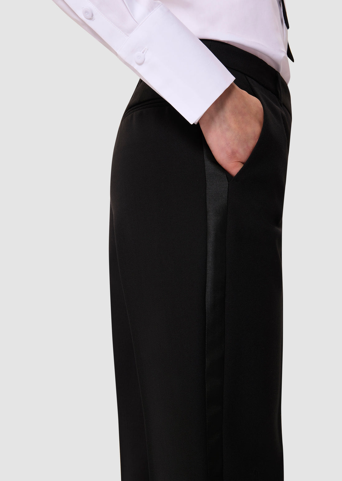 Poupette black tailored canvas pants