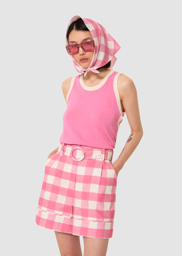 Prentiss pink cotton top Tara Jarmon