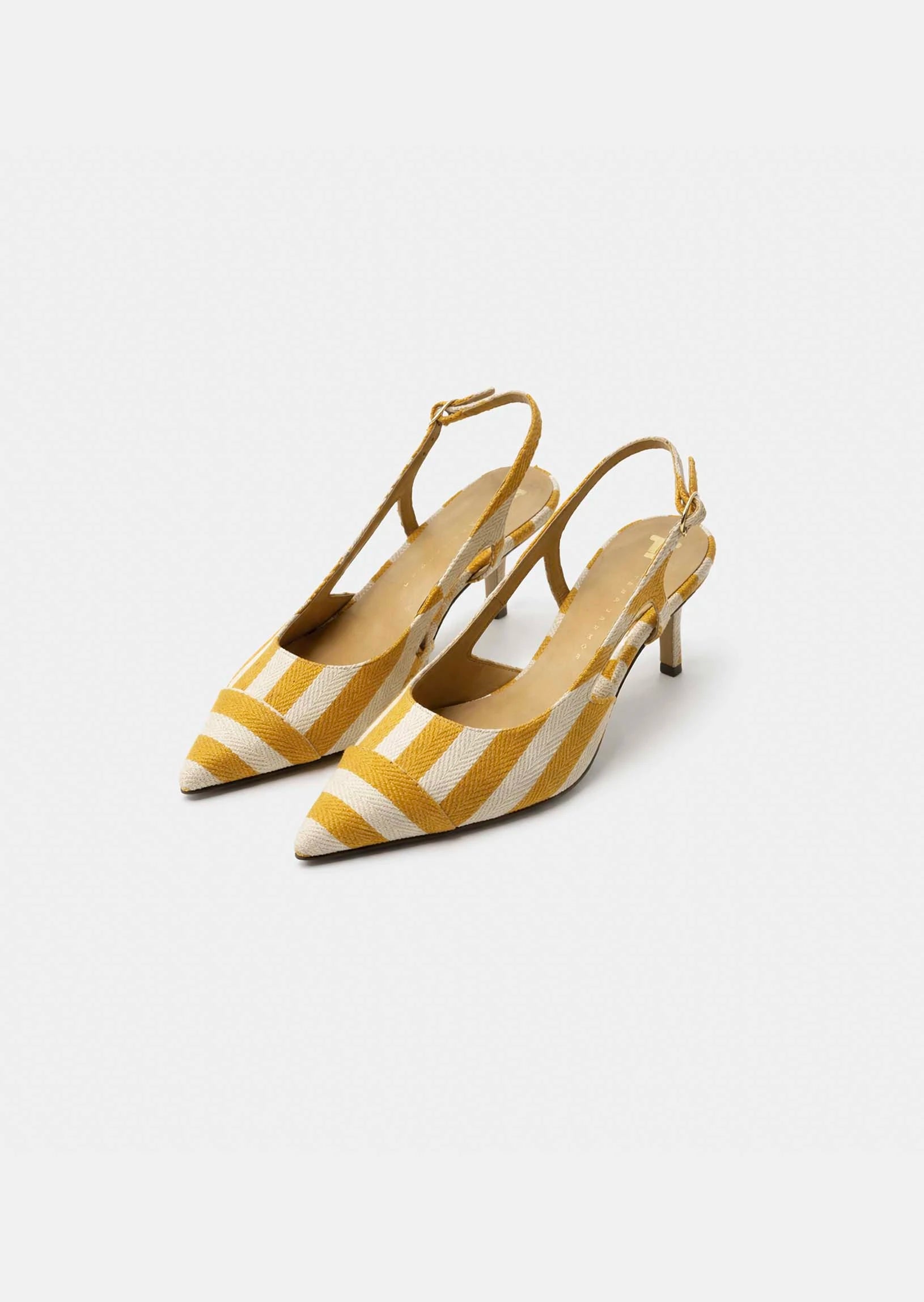 Ketty pumps in yellow with stripes Tara Jarmon