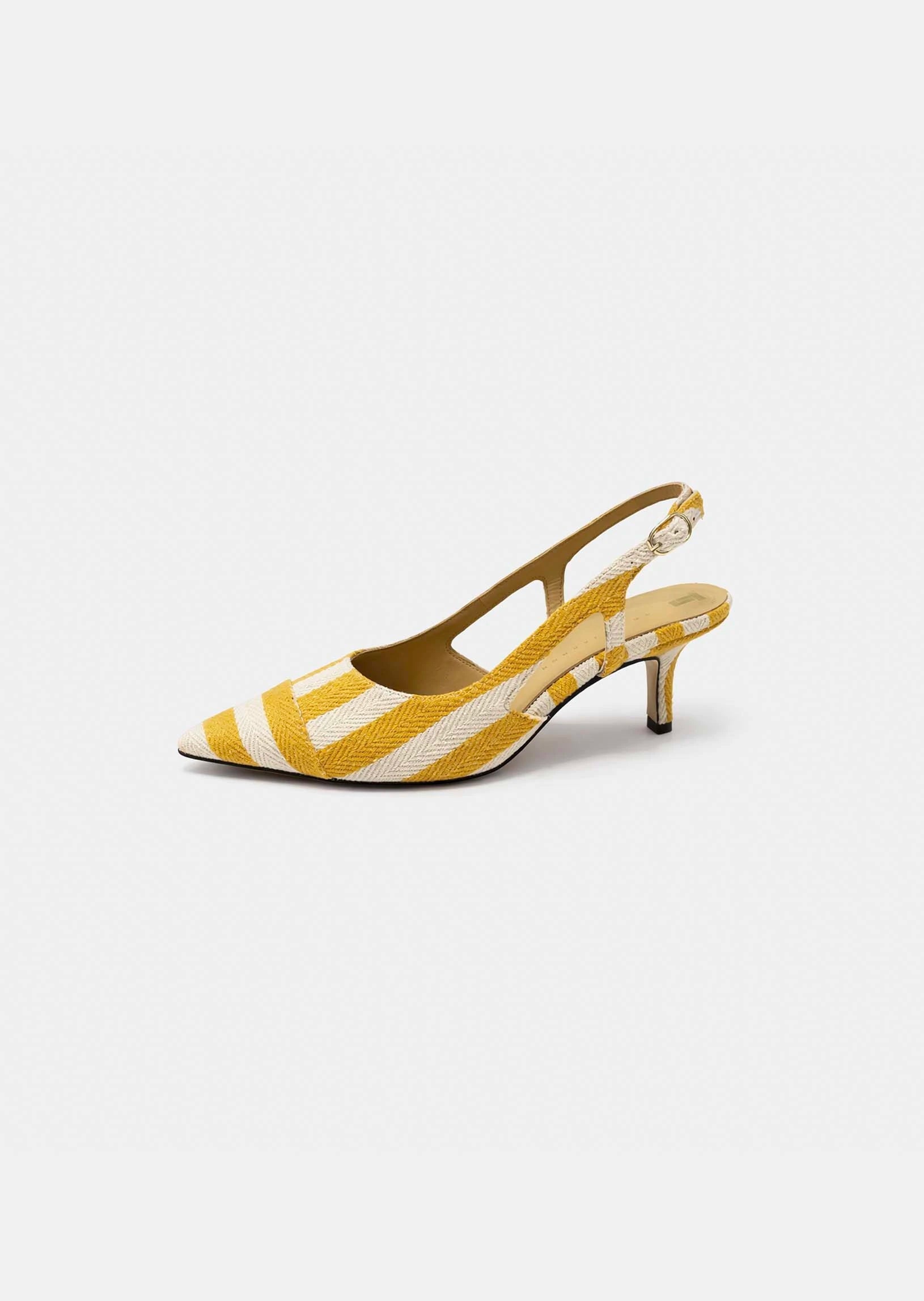 Ketty pumps in yellow with stripes Tara Jarmon
