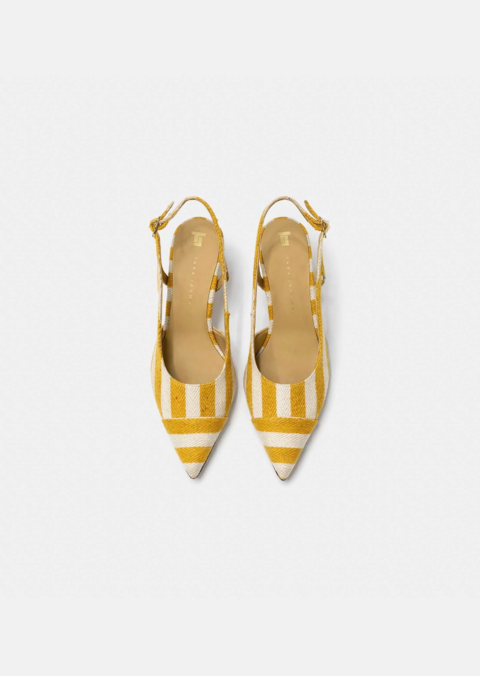 Ketty pumps in yellow with stripes Tara Jarmon