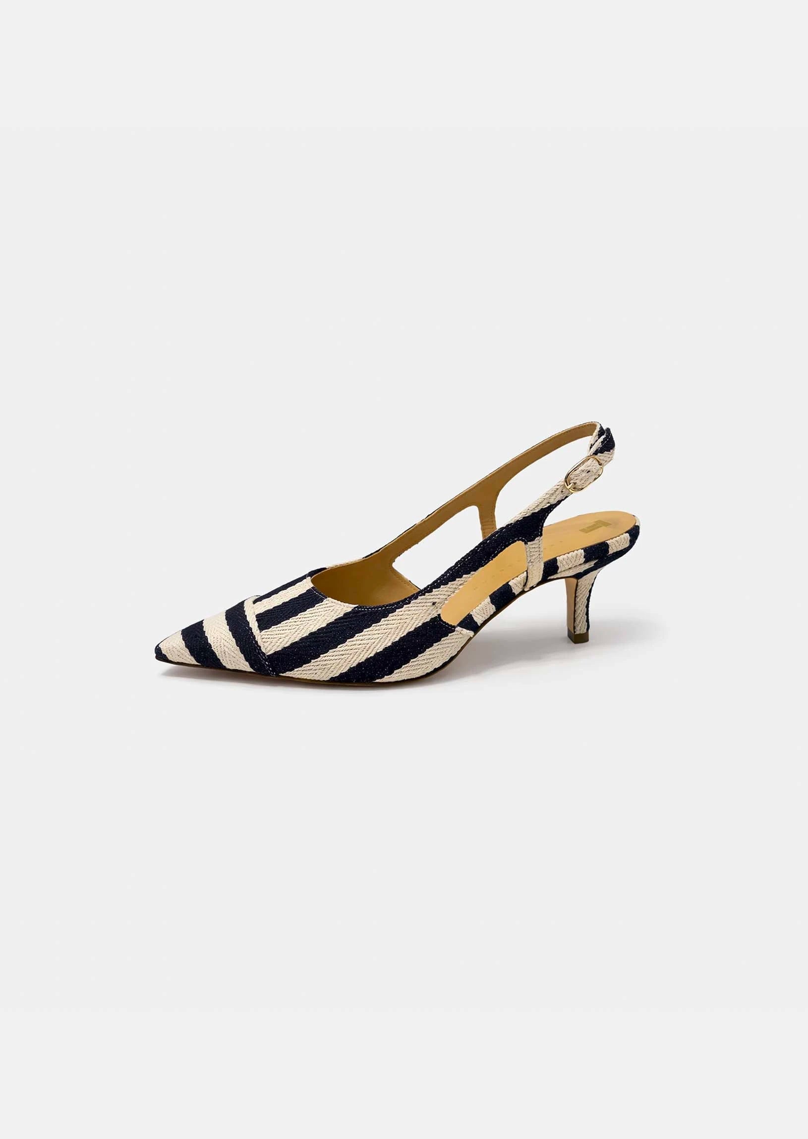 Ketty pumps in navy with stripes Tara Jarmon