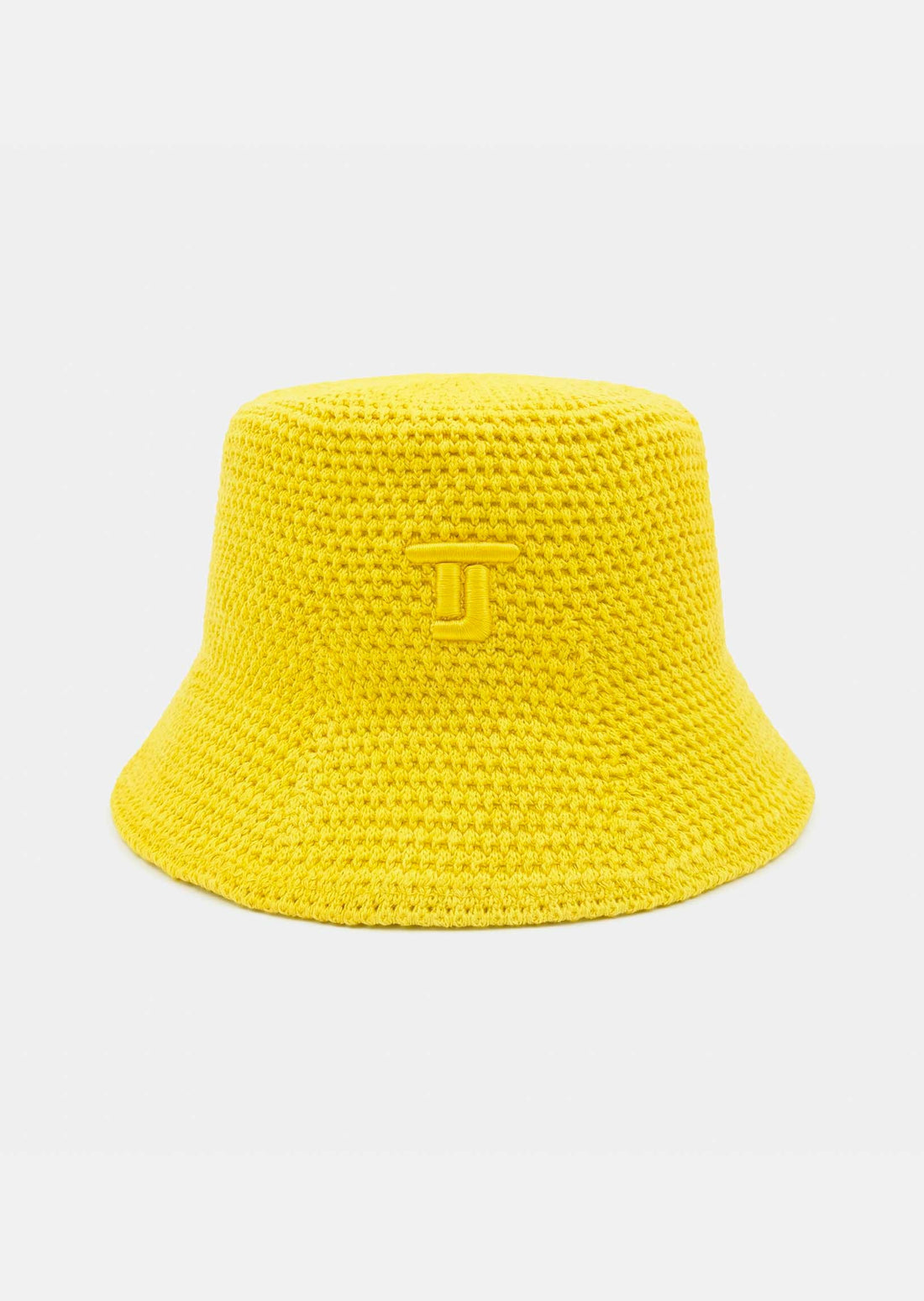 Chris bucket hat in yellow crochet Tara Jarmon