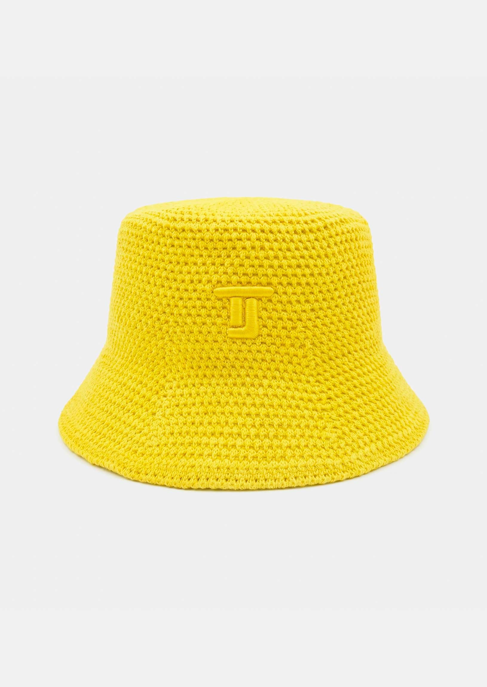 Chris bucket hat in yellow crochet Tara Jarmon