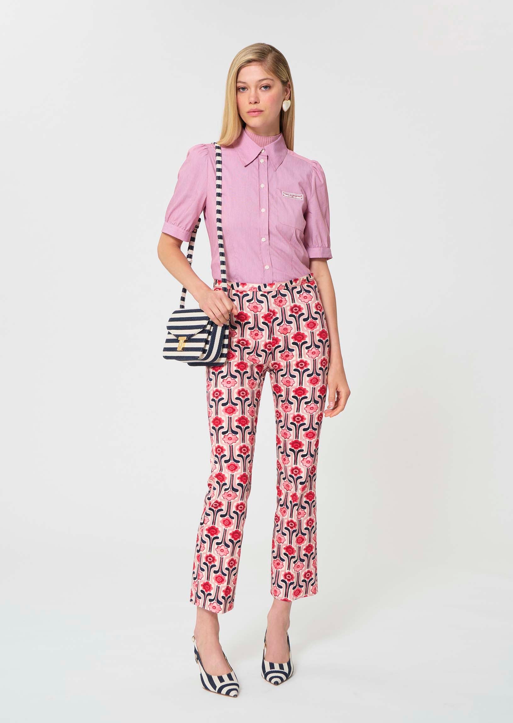Celine shirt red with thin stripes Tara Jarmon