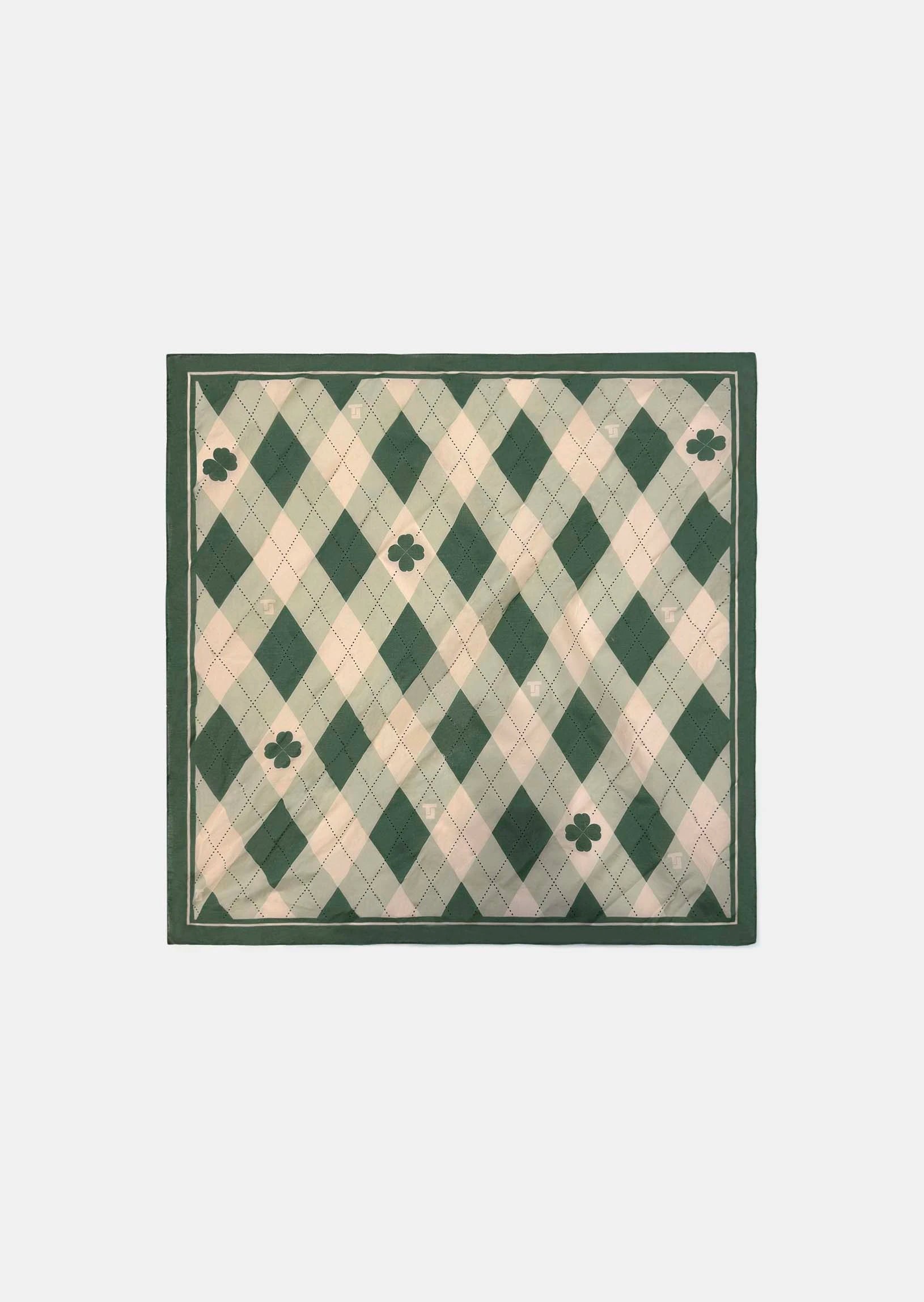Ethan scarf in green printed cotton Tara Jarmon
