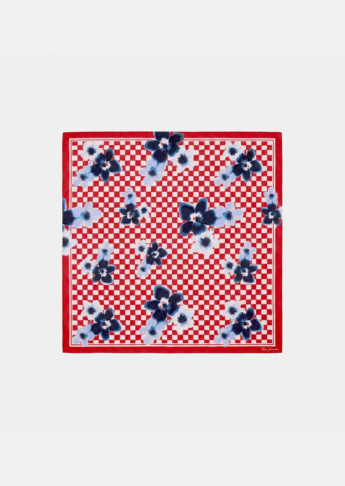Emilio scarf in red printed cotton Tara Jarmon