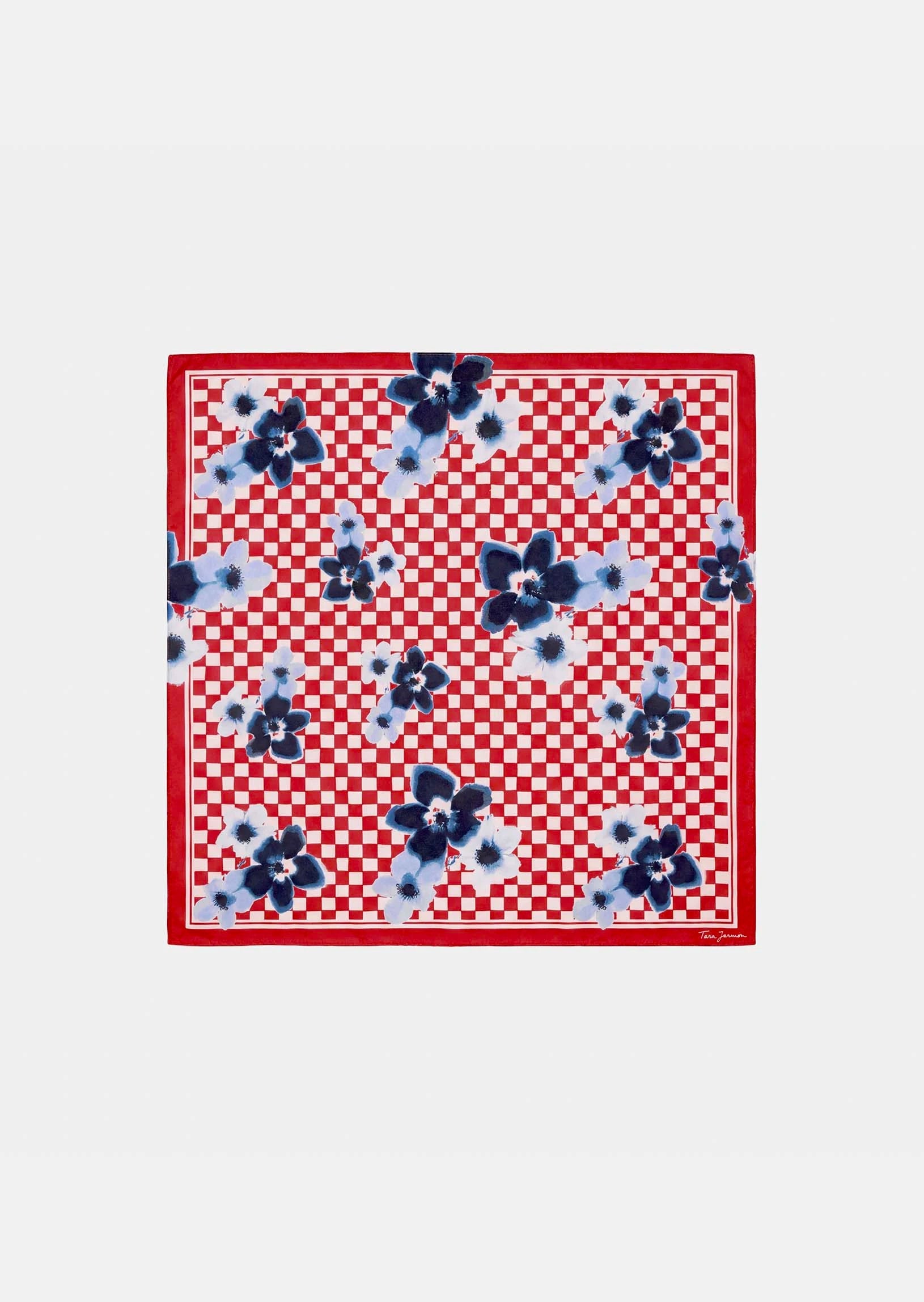 Emilio scarf in red printed cotton Tara Jarmon