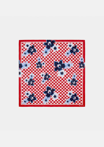 Emilio scarf in red printed cotton Tara Jarmon