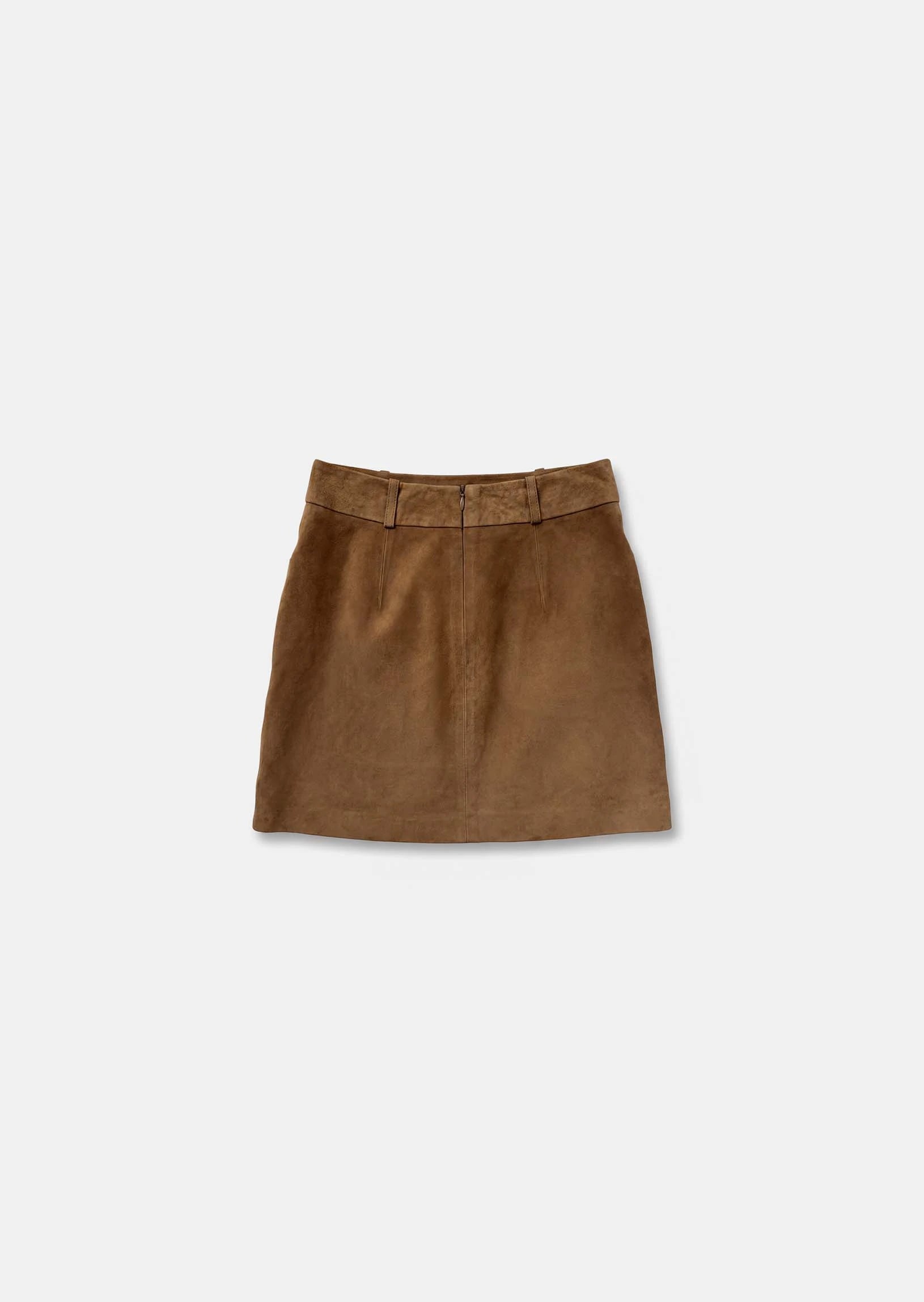 Janice skirt in beige suede Tara Jarmon