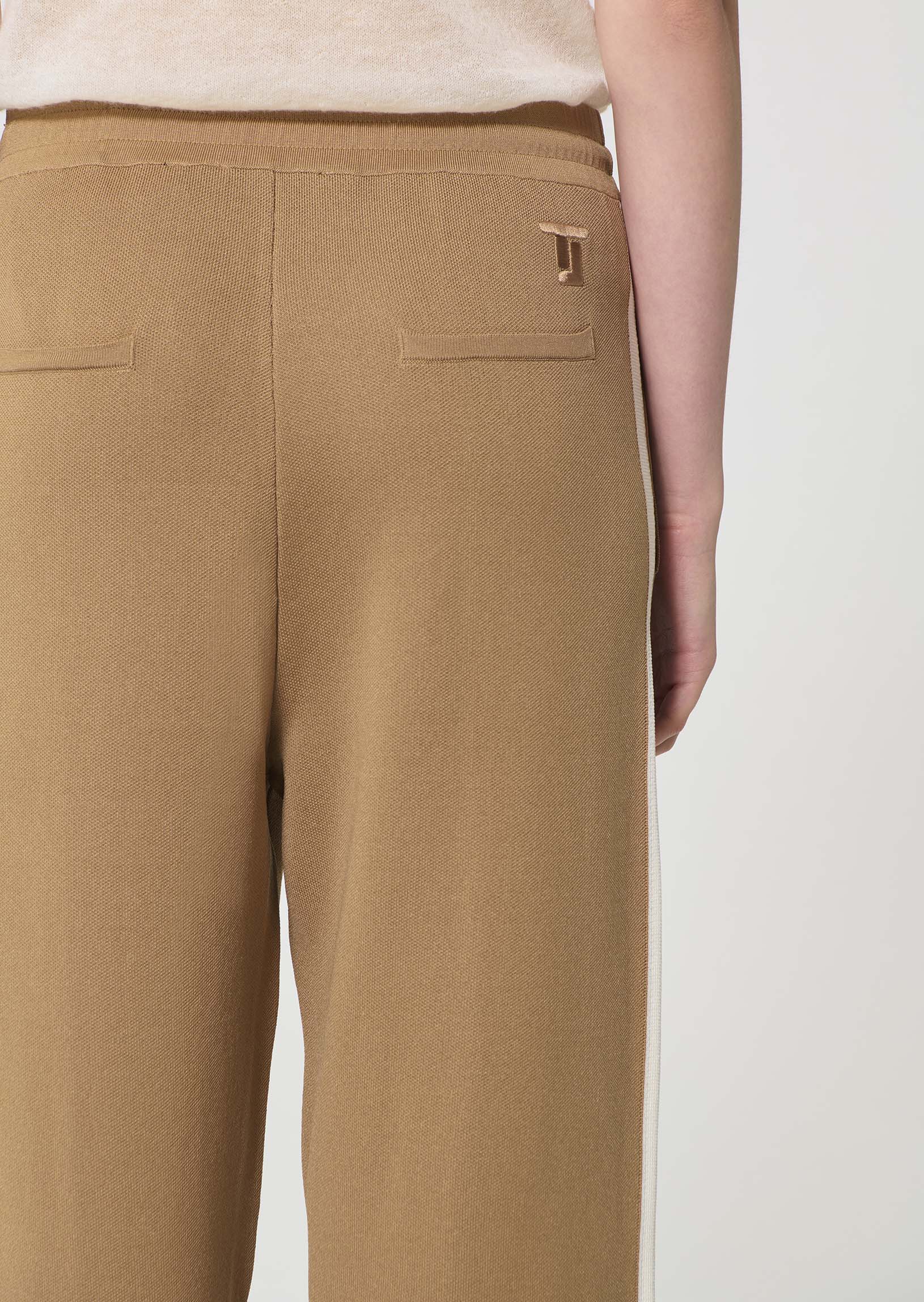 Parker trousers in beige technical mesh Tara Jarmon