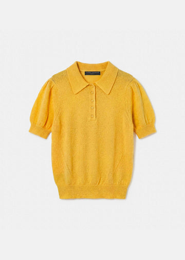 Poppie sweater in yellow extra fine mohair Tara Jarmon