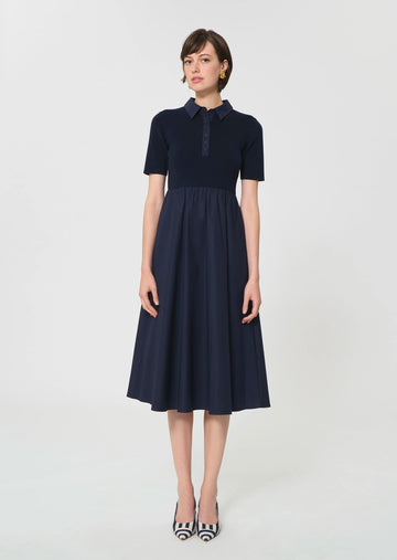 Rio dress in midnight blue cotton