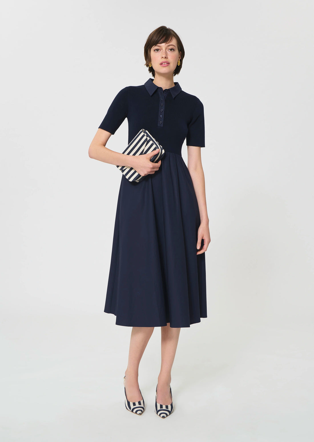 Rio dress in midnight blue cotton
