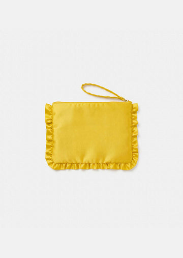 Sabrina clutch yellow duchess satin