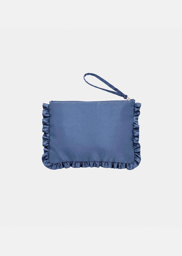 Sabrina clutch blue duchess satin
