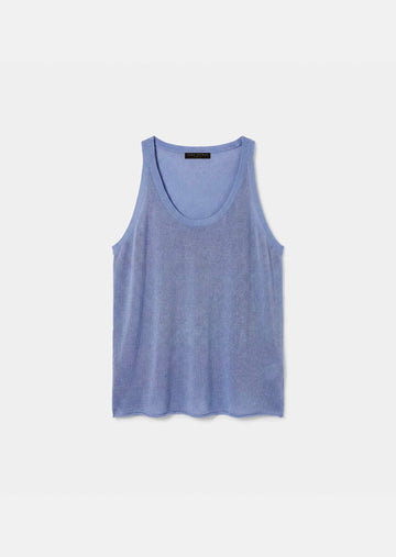 Tabatha tank top in blue cotton