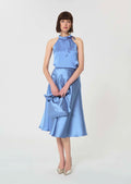Top Tierri blue satin Tara Jarmon