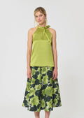 Top Tierri green satin Tara Jarmon