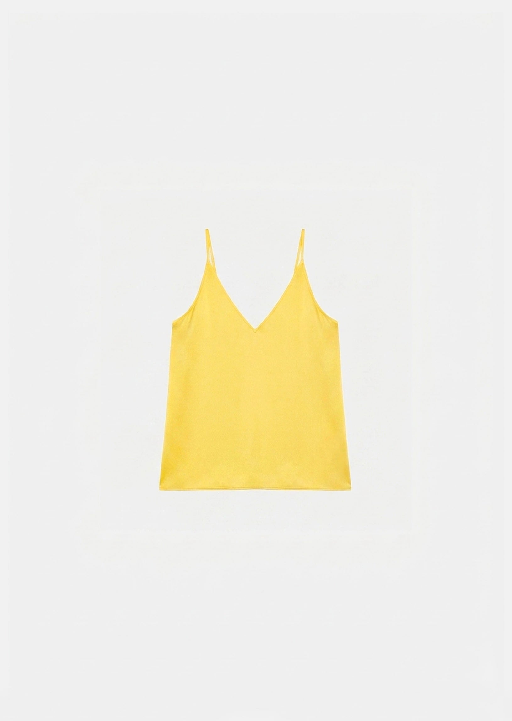 Tamara top in yellow satin Tara Jarmon
