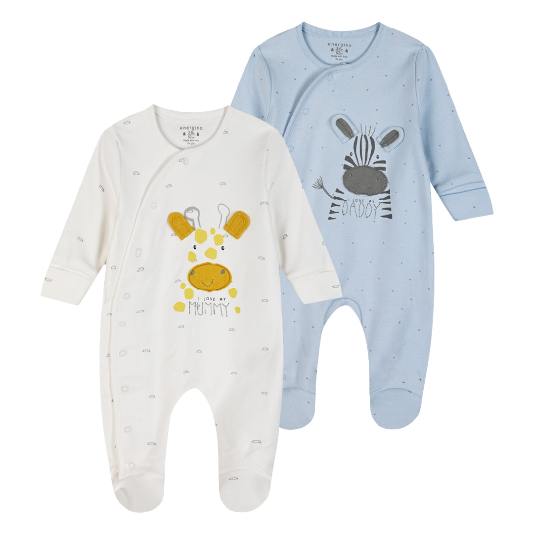 2 Pcs Infant Set Of Rompers for Boys Energiers
