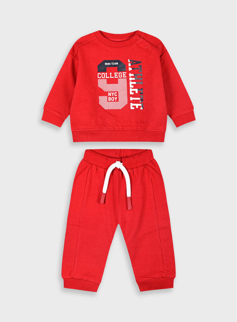  Red Infant' S Set(Blouse,Trousers) For Boy Energiers