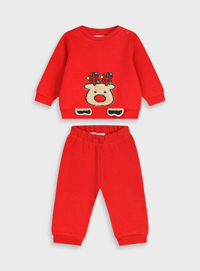  Red Infant' S Tracksuit (Blouse,Trousers) For Boy Energiers