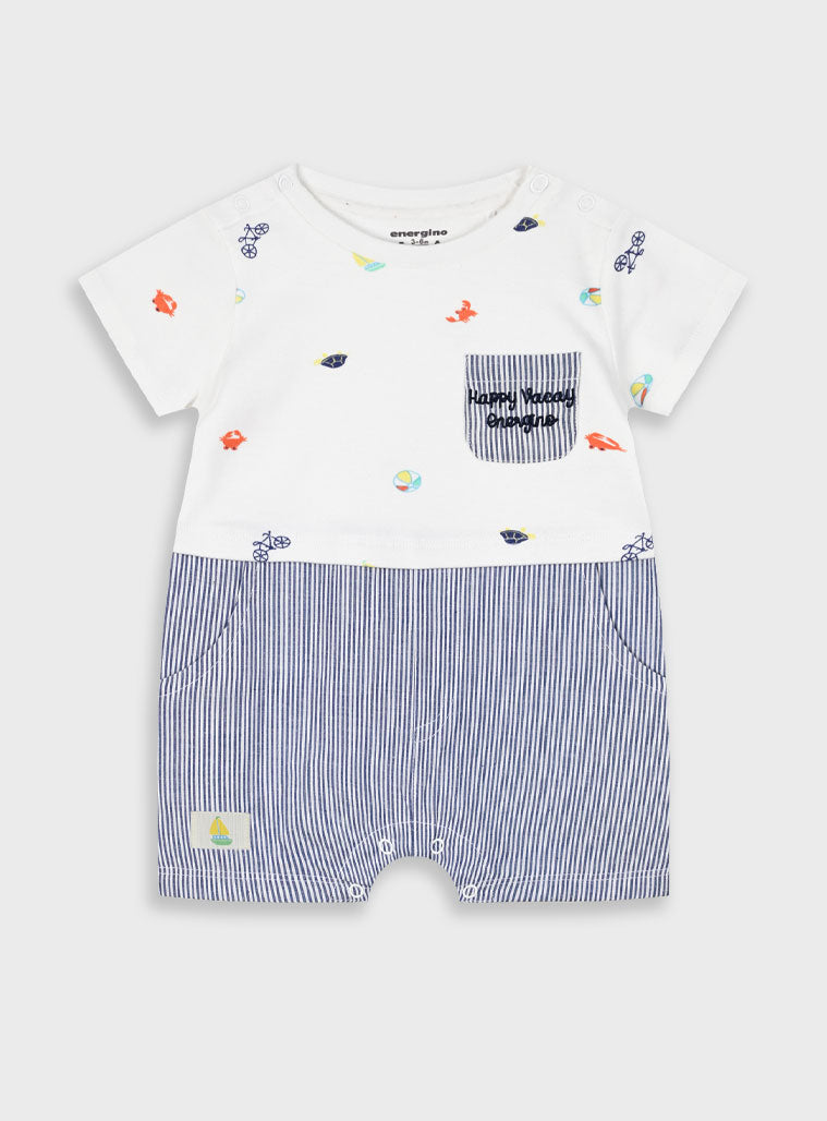 Stripped Print INFANT'S ROMPER