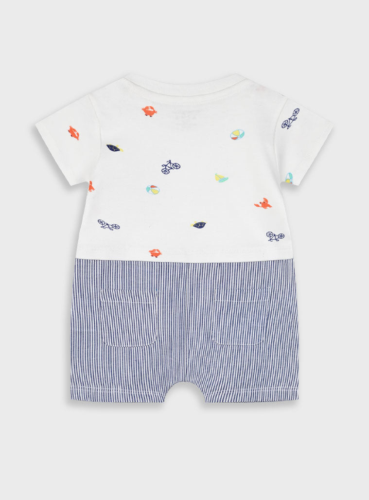Stripped Print INFANT'S ROMPER