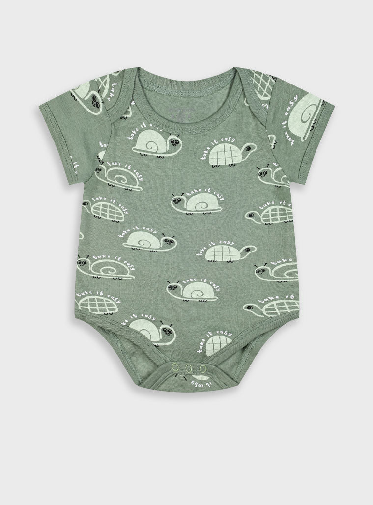All Over Print 5 PCS INFANT'S SET OF ROMPERS