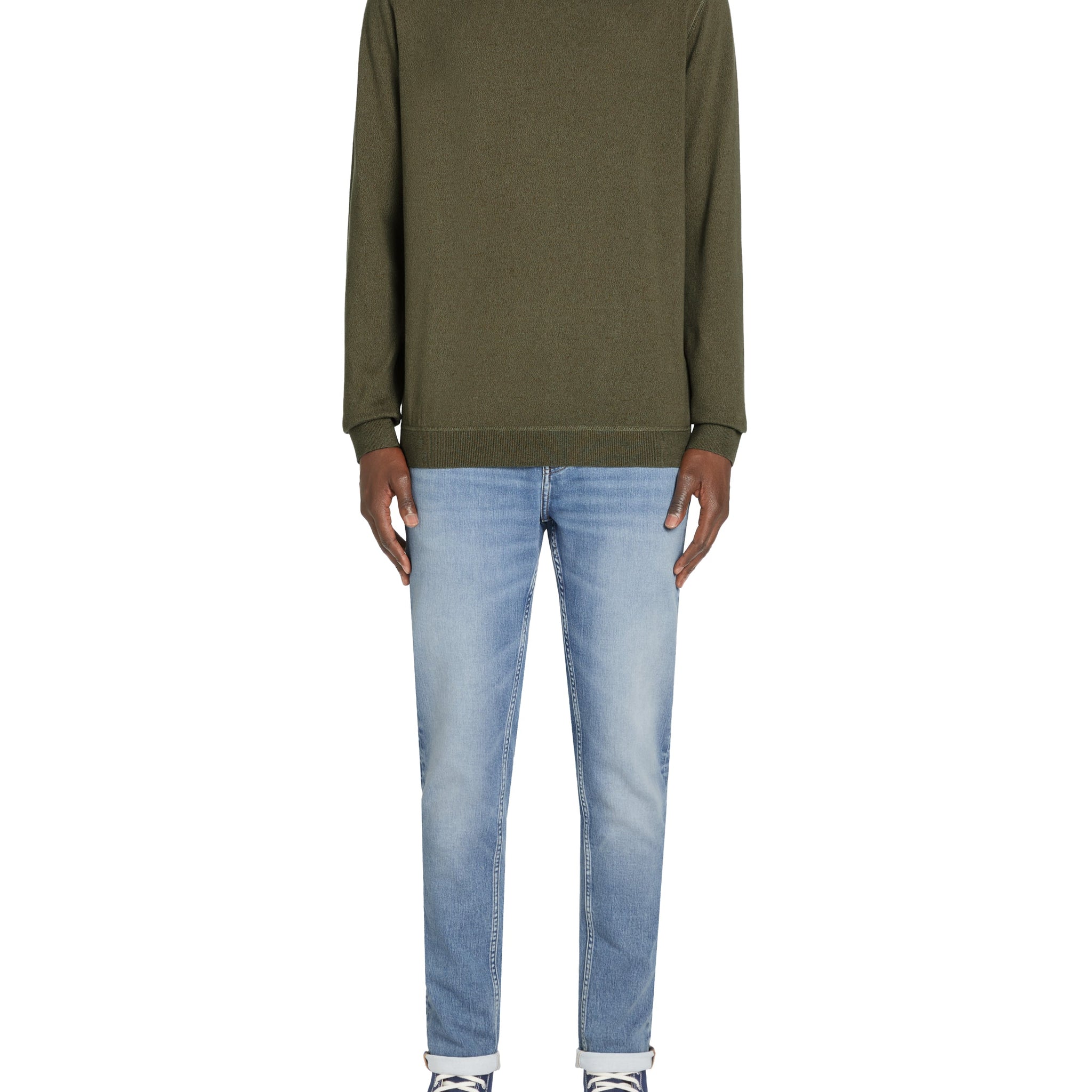 5 poches denim effet maille