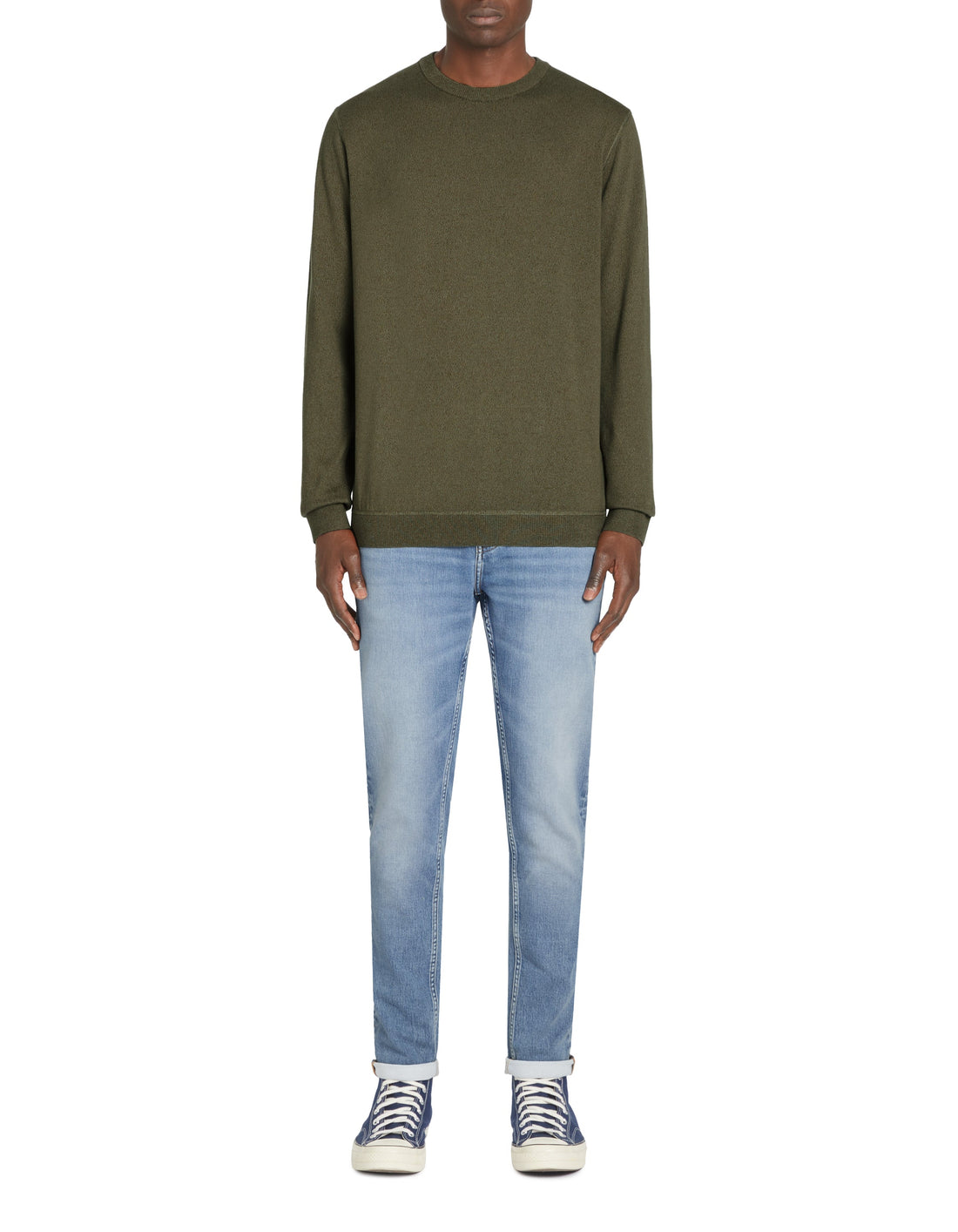 5 poches denim effet maille
