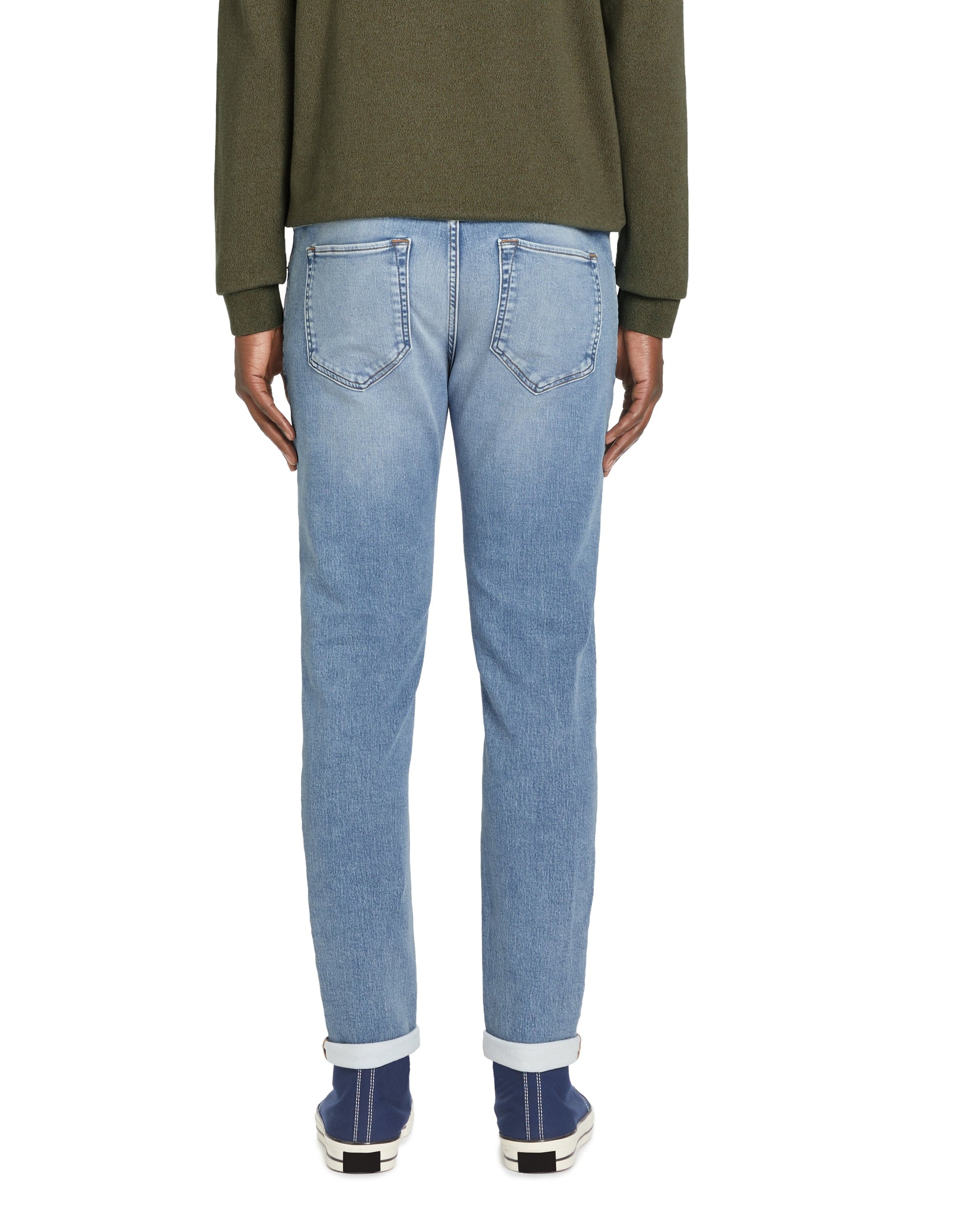 5 poches denim effet maille