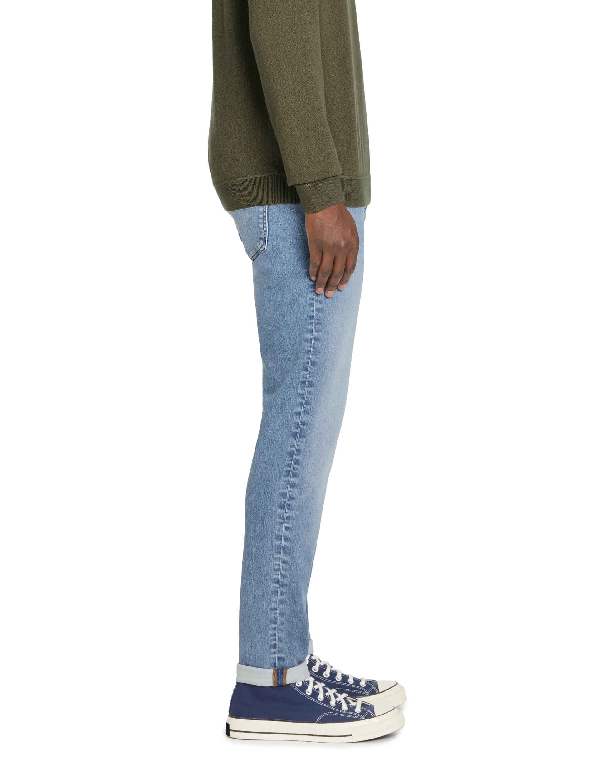 5 poches denim effet maille