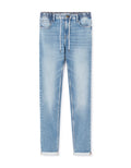 5 poches denim effet maille