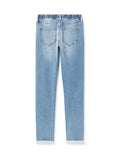 5 poches denim effet maille