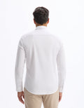 Chemise ML slim stretch unie