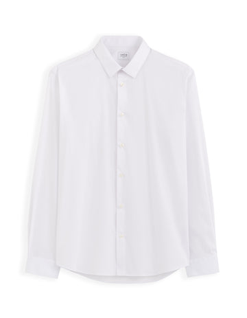 Plain Stretch Mid-Length Shirt