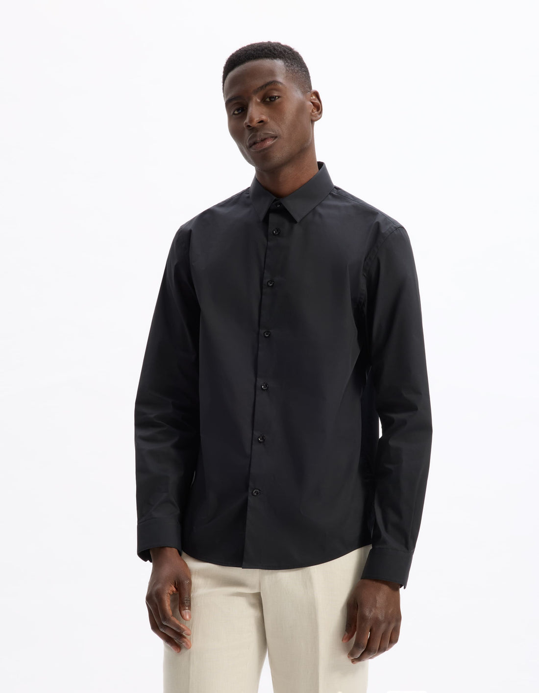 Masantal1 Noir Long Sleeves Shirt Celio